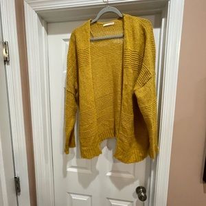 Camaieu Yellow Open Front Cardigan